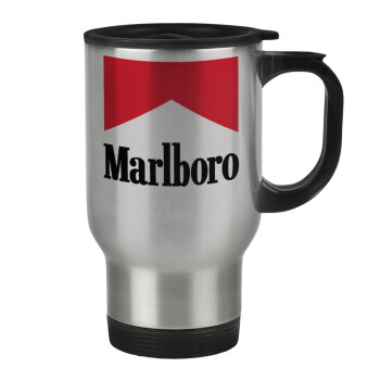 Marlboro, Κούπα ταξιδιού ανοξείδωτη με καπάκι, διπλού τοιχώματος (θερμό) 450ml