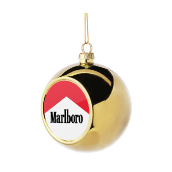 Marlboro, Golden Christmas tree ball ornament 8cm