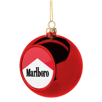 Marlboro, Χριστουγεννιάτικη μπάλα δένδρου Κόκκινη 8cm