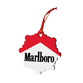 Marlboro, Στολίδι Χριστουγεννιάτικο στολίδι snowflake ξύλινο 7.5cm