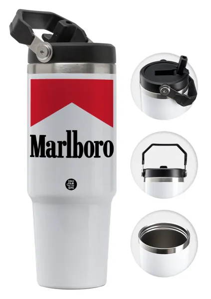 Marlboro — 30oz stainless Steel Tumbler with Handle