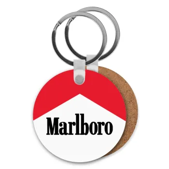 Marlboro, Μπρελόκ Ξύλινο στρογγυλό MDF Φ5cm
