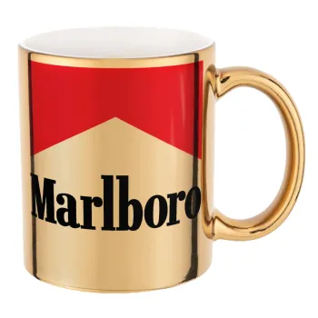 Marlboro, Mug ceramic, gold mirror, 330ml