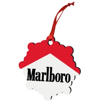Marlboro, Στολίδι Χριστουγεννιάτικο στολίδι snowflake ξύλινο 7.5cm
