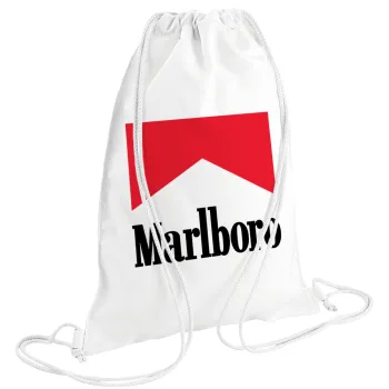 Marlboro, Backpack pouch GYMBAG white (28x40cm)