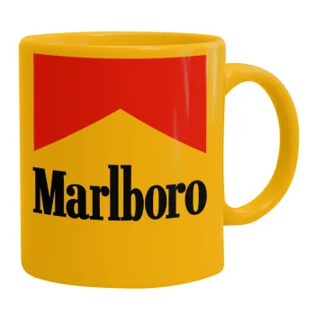 Marlboro, Ceramic coffee mug yellow, 330ml
