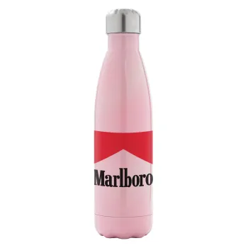 Marlboro, Metal mug thermos Pink Iridiscent (Stainless steel), double wall, 500ml