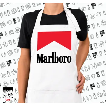 Marlboro, Ποδιά μακριά Σεφ ολόσωμη με τσέπες white (ΕΝΗΛΙΚΩΝ)