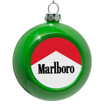 Marlboro, Στολίδι Χριστουγεννιάτικη μπάλα δένδρου Πράσινο 8cm