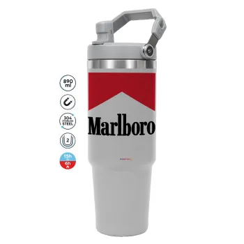 Marlboro, ΓΚΡΙ χρώματος Θερμός Ανοξείδωτο 890ml (30oz) με χερούλι