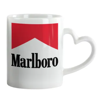 Marlboro, Mug heart handle, ceramic, 330ml
