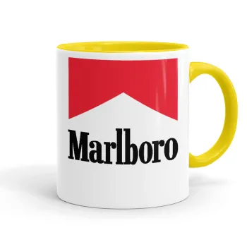Marlboro, Mug colored yellow, ceramic, 330ml