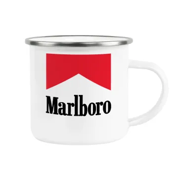 Marlboro, Metallic enamel cup white 360ml