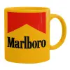 Ceramic coffee mug yellow, 330ml