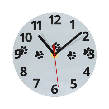paw, Ρολόι τοίχου γυάλινο (20cm)