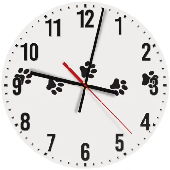 paw, Ρολόι τοίχου ξύλινο (30cm)