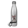 Metallic Glitter Silver Thermos Flask (Stainless steel), double-walled, 500ml