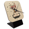 Quartz Table clock in natural wood (10cm)