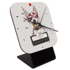 Quartz Wooden table clock with hands (10cm)