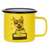 Metallic enamel MATT Yellow cup 360ml