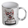 Mug ceramic, silver mirror, 330ml