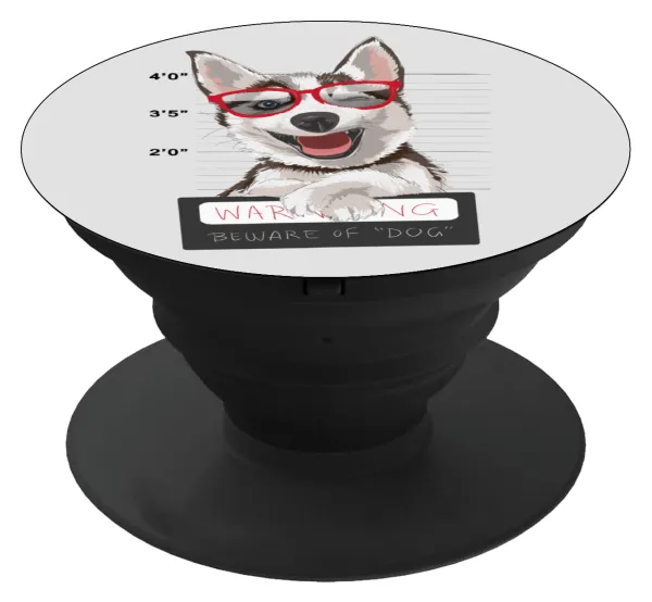 Warning — Phone Holders Stand  Black Hand-held Mobile Phone Holder