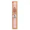 Easter Set, wooden keychain & scented flat Easter candle (30cm) (PINK)