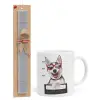 Easter Set, Ceramic Cup (330ml) & Easter aromatic flat candle (30cm) (GRAY)