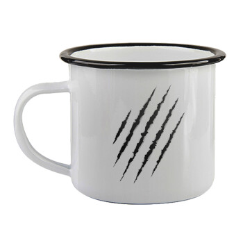 Claw scratch, Κούπα εμαγιέ με μαύρο χείλος 360ml