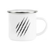 Metallic enamel cup white 360ml