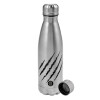 Metallic water bottle, stainless steel, 750ml