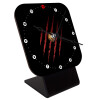 Quartz Wooden table clock with hands (10cm)