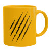 Ceramic coffee mug yellow, 330ml
