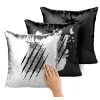 Μαξιλάρι καναπέ Μαγικό Μαύρο με πούλιες 40x40cm περιέχεται το γέμισμα