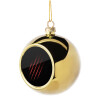 Golden Christmas tree ball ornament 8cm
