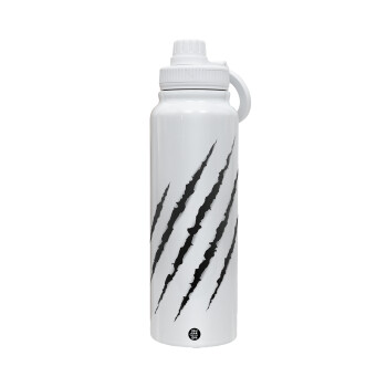 Claw scratch, 1L Stainless Steel Thermal Bottle with Phone Holder & Double Wall Insulation