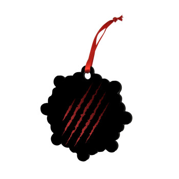 Claw scratch, Christmas ornament snowflake wooden 7.5cm