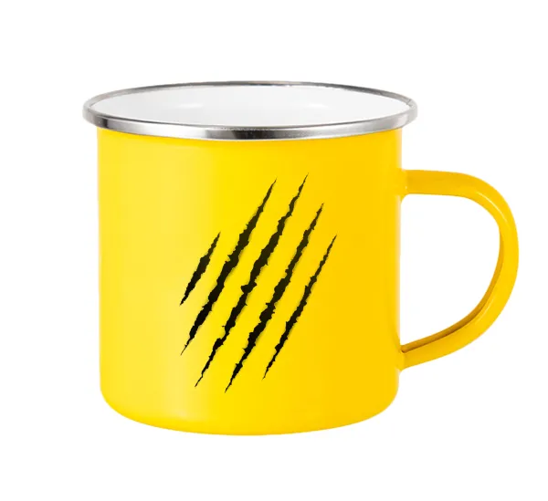 Claw scratch — Yellow Enamel Metallic Cup 360ml