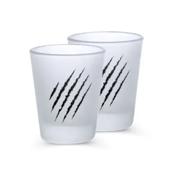 Claw scratch, Σφηνοπότηρα γυάλινα 45ml του πάγου (2 τεμάχια)