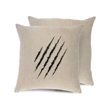 Claw scratch, Μαξιλάρι καναπέ ΛΙΝΟ 40x40cm περιέχεται το  γέμισμα