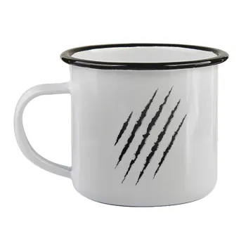 Claw scratch, Κούπα εμαγιέ με μαύρο χείλος 360ml