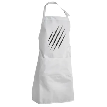 Claw scratch, Adult Chef Apron (with sliders and 2 pockets)