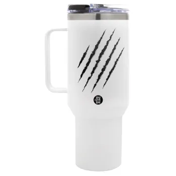 Claw scratch, Mega Tumbler με καπάκι, διπλού τοιχώματος (θερμό) 1,2L