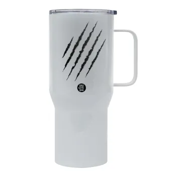 Claw scratch, Mega Stainless steel Tumbler with lid, double wall 750L