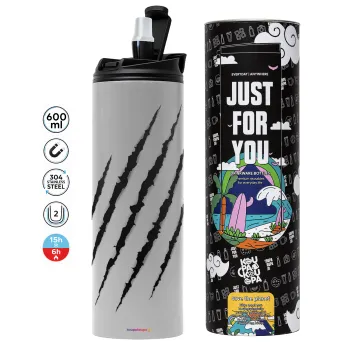 Claw scratch, Tumbler stainless steel GREY 600ml