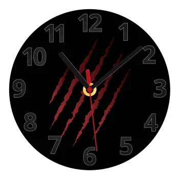 Claw scratch, Ρολόι τοίχου γυάλινο (20cm)
