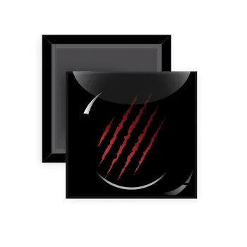 Claw scratch, Μαγνητάκι ψυγείου τετράγωνο διάστασης 5x5cm