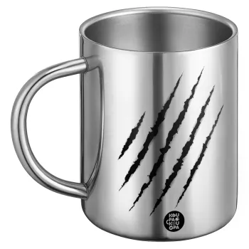 Claw scratch, Ανοξείδωτη Μεταλλική Κούπα 450ml - Διπλού Τοιχώματος