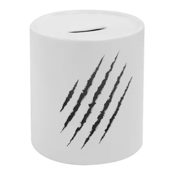 Claw scratch, Κουμπαράς πορσελάνης με τάπα