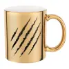 Mug ceramic, gold mirror, 330ml
